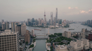 上海陆家嘴日落黄昏风光4K31秒视频