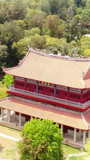 航拍泉州南少林藏经阁古建筑少林禅寺22秒视频