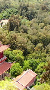 航拍泉州南少林藏经阁古建筑少林禅寺视频
