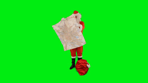 绿幕上的圣诞老人迷路了35秒视频