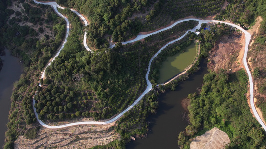 山间道路航拍视频