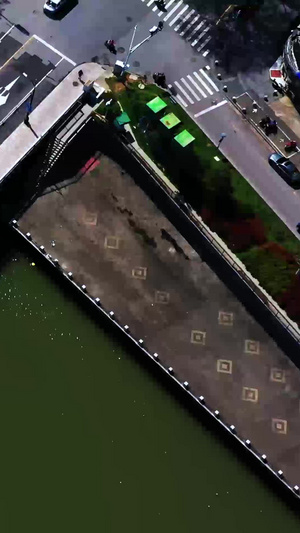南京城市天际线秦淮河CBD航拍南京市区69秒视频