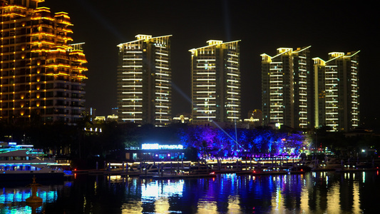 杭州城市夜景视频