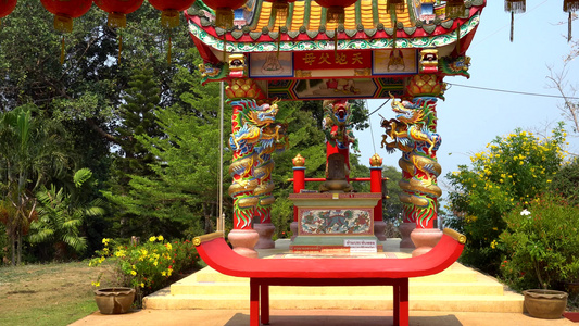 高山岛的中国庙宇视频