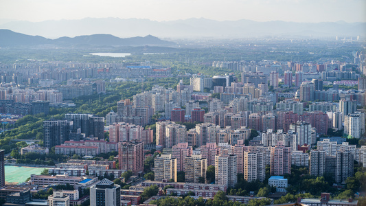 北京城市俯瞰全景03 日景延时视频