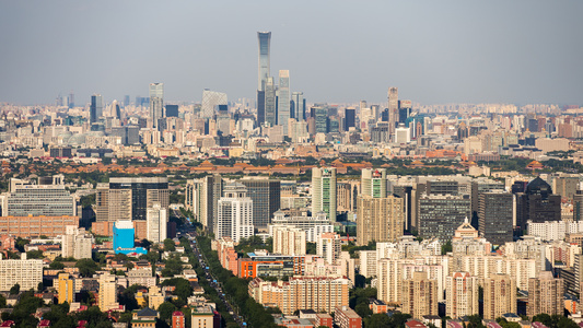 北京城市俯瞰全景04 日景延时视频