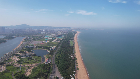 海边沙滩大海海洋风景航拍 视频