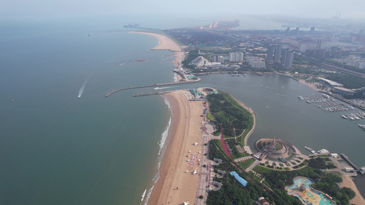 海边沙滩大海海洋风景航拍 视频