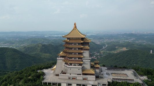 湖北黄石东方山4A景区航拍视频