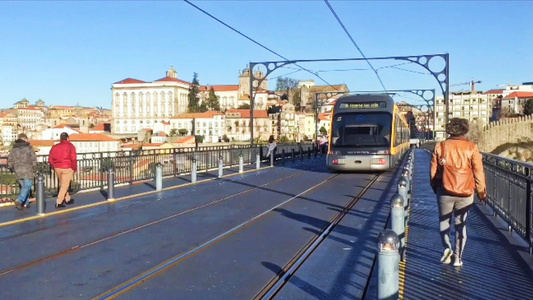 葡萄牙波尔图轻轨交通视频