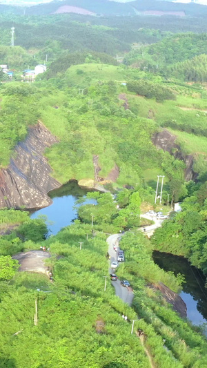 航拍湖南高椅岭自然风光旅游景点14秒视频