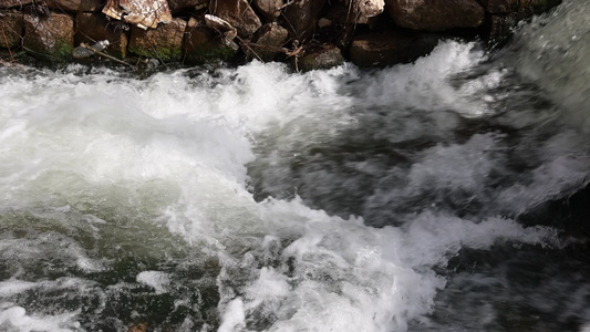 农村河流 溪水 水资源河水污染视频