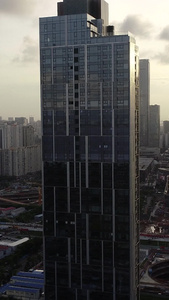 深圳南山后海建筑群航拍城市风光视频