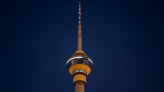 北京中央电视塔 夜景延时视频