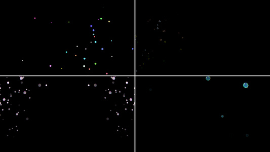 一组漂浮气泡粒子动画视频