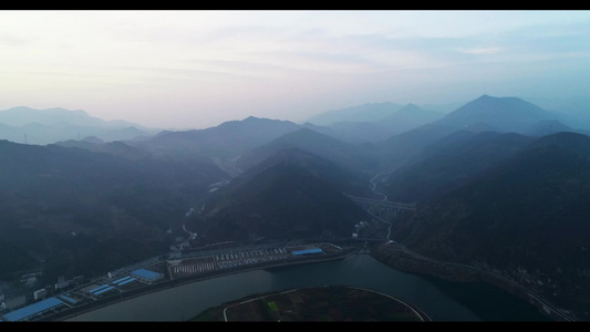 航拍历史古建自然风光城市风光人文风景视频