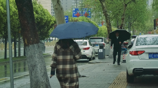 城市雨景慢动作4k合集 视频