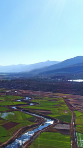 云南大理田园农业航拍生态环境视频
