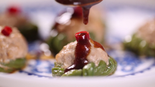 中华美食豇豆酿肉视频