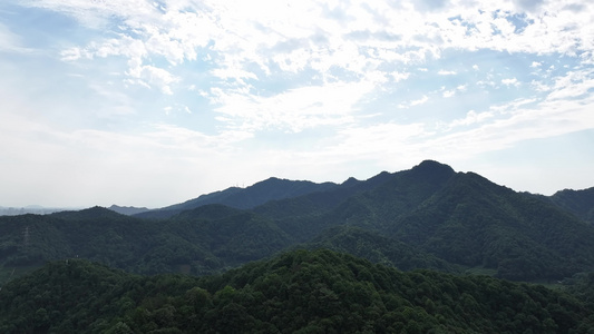 航拍晨曦中的西湖名胜风景区西湖群山视频