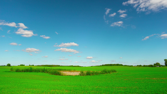 夏季风景、全景、时间跨度视频