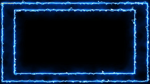 蓝色雷电边框20秒视频