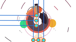 2d平式抽象技术几何视频动画11秒视频
