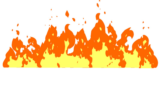 火焰燃烧的卡通火视频