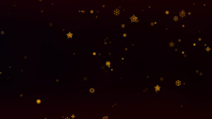 暗调金色雪花下落圣诞节背景121秒视频