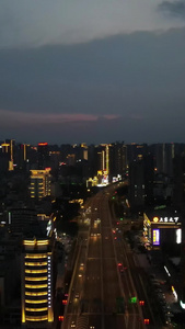 江西赣州城市夜景灯光竖屏航拍视频