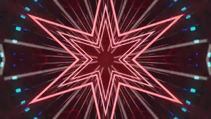 红色炫酷粒子线条万花筒dj晚会视频素材10秒视频
