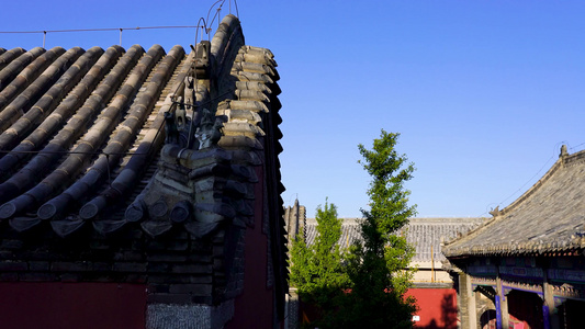 泰山玉皇顶财神殿观音殿月老祠的传统建筑视频