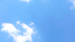 蓝色天空中白云延时47秒视频