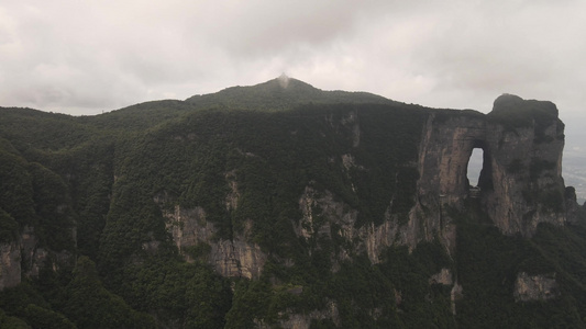 湖南张家界天门山5A景区航拍视频