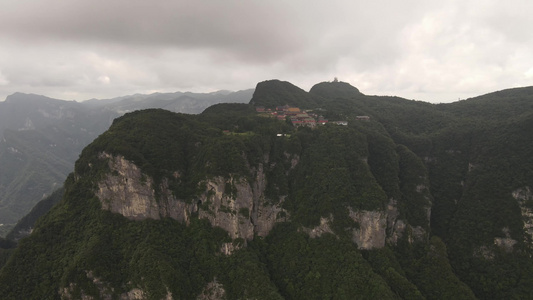 湖南张家界天门山5A景区航拍视频