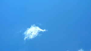 蓝色天空中白云延时19秒视频