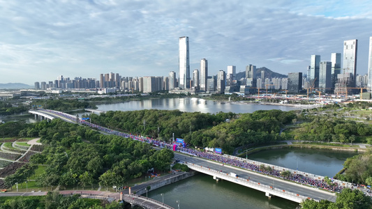 2022深圳南山半程马拉松航拍视频