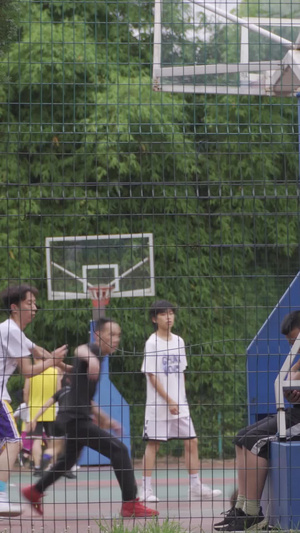 篮球场面全景健康生活15秒视频