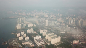 清晨迷雾航拍城市13秒视频