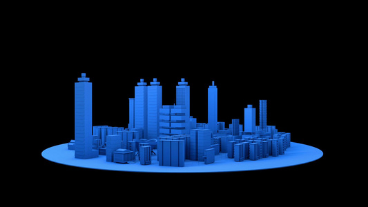 城市科技三维动画AE模板视频
