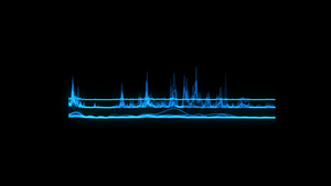 蓝色科技音频线跳动10秒视频