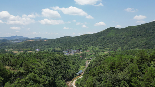 大自然山川森林国家电网航拍视频