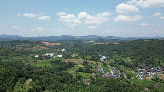 大自然山川森林国家电网航拍视频