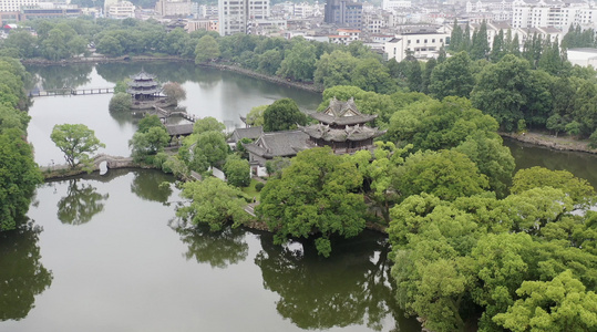 浙江临海台州府城东湖景区视频