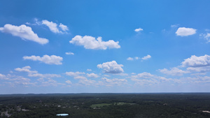 美丽的地平线夏天明亮的蓝天放松 cloudscape 游戏中时光倒流慢慢移动白云阳光明媚的早晨阳光16秒视频