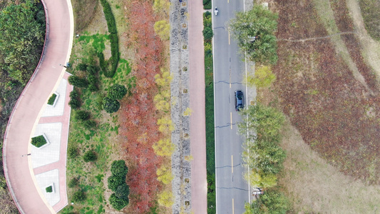 自驾游公路航拍视频