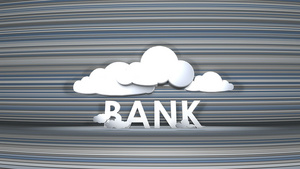 云层银行业概念动画9秒视频