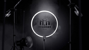 摄影棚灯管悬挂logo展示模板16秒视频