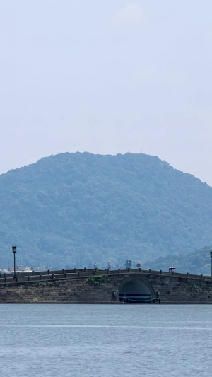 延时拍摄杭州西湖著名景点断桥西湖十景15秒视频