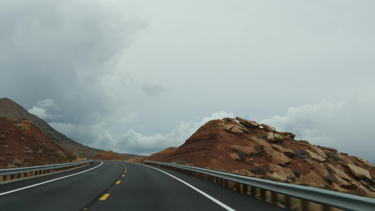 犹他州驾车前往美国亚利桑那州大峡谷的公路旅行89 号公路视频